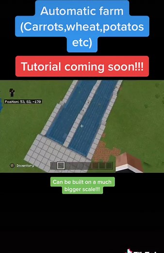 Simple Automatic Farm Tutorial for Minecraft Bedrock Survival