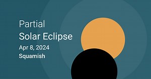 April 8, 2024 Partial Solar Eclipse in Squamish, British Columbia, Canada