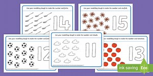 Number Modelling Dough Mats (11-20)