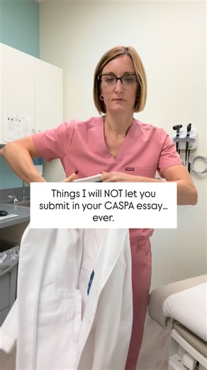 Michele Neskey, PA-C, PA School Admissions Expert on Instagram: "Your CASPA essay is not a diary entry. It’s not a resume. And it’s definitely not the place for vague clichés or “I’ve always wanted to help people.” There are non-negotiables I will never let a pre-PA submit because they instantly weaken your application: ❌ Fluff:Saying a lot without saying anything. ❌ Trauma dumping: Sharing painful stories without tying them to professional growth. ❌ Shadowing play-by-plays: PA schools don’t nee