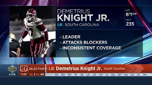 Bengals select Demetrius Knight Jr. with No. 49 pick in 2025 draft