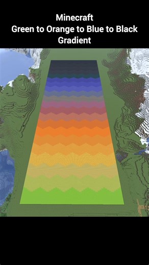 Minecraft Green to Orange to Blue to Black Gradient