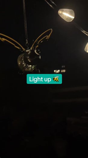 🐝 bzzzzthese little outdoor, light up bees are adorable! #HangingBees #YardDecor #TreeDecoration #OutdoorDecor