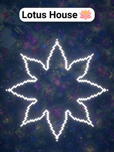 Minecraft Lotus House 3D Build Guide