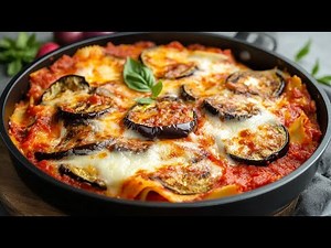 No Oven, One Pan Eggplant Parmesan Lasagna! My Italian Grandmother's Easy & Delicious Recipe!