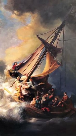 The Storm on the Sea of Galilee - Rembrandt Oil Painting Reproduction