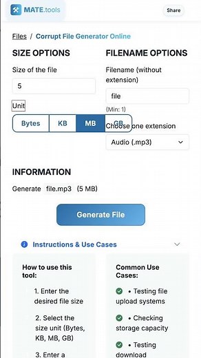 Corrupt File Generator Online for FREE #Shorts