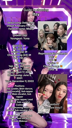 Guide to stanning Itzy! #Itzy #Kpopgroup #Yeji #Lia #Ryujin #Chaeryeong #Yuna #fypp #foryourpage