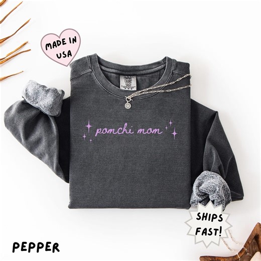 Cute Pomchi Mom Sweatshirt, Cozy Pom-chi Mama Crewneck, Perfect Gift for Pomeranian Chihuahua Mix Owner and Lover - Etsy