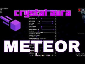Best config crystal aura 250cps meteor client 1.21.11