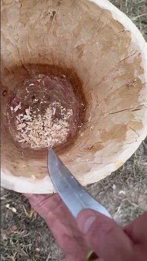 Making a large wood mortar & pestle.