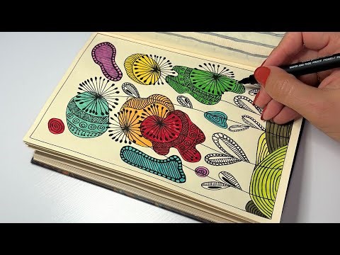 🌟 Colorful Doodle & Zentangle Garden – Abstract Flow for Beginners