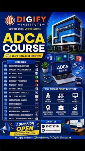 ADCA Course at DIGIFY Institute – Build Your Digital Career Today! 😍