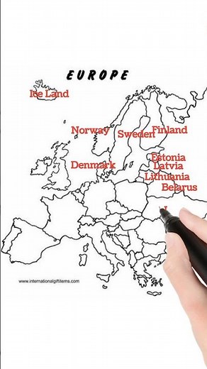Europe Political Map Part 1 #europe #map #geography
