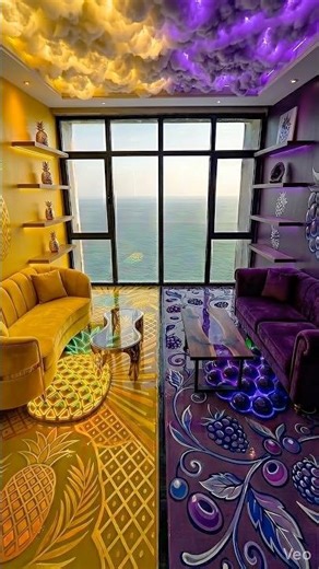 THIS DOUBLE FLOOR IS JUST WONDERFUL 🍍💜🤩 Pineapple & Blackberry Epoxy Floor #epoxy #epoxyfloor