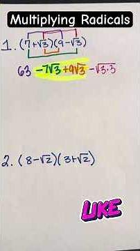 How to multiply binomials with radicals #multiplyradicals #multiplybinomials