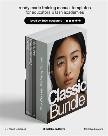 Editable Lash Extension Training Manual Bundle: Canva Ebook Template - Etsy