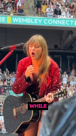 Taylor Swift swallows a bug during All Too Well in London #taylorswift | Shaily.