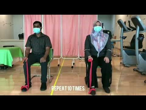 Theraband strengthening exercise for upper limb and lower limb
