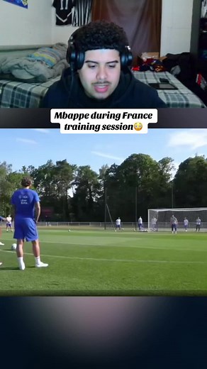 Mbappé during France training session: speed and technique