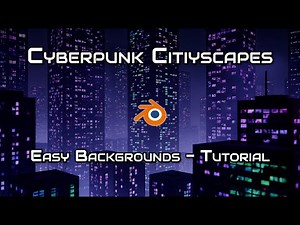 Quick Neon Background Cyberpunk Style Sci-Fi City Buildings- Blender Tutorial