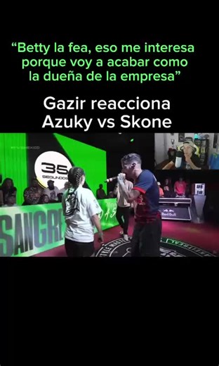 Gazir reacciona a Azuky la dueña de la empresa vs Skone en FMS Mexico #azuky #fmsmexico #freestyle #Gazir #gazuky