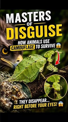 “Masters of Disguise: How Animals Use Camouflage to Survive 😳”