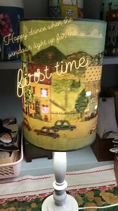 16K views · 121 reactions | Happy dance when the windows light up for the first time.  Find then here https://www.dear-emma.com/collections/house-and-happy-street-scenes/products/street-scene-lampshade | Dear Emma Designs | Facebook