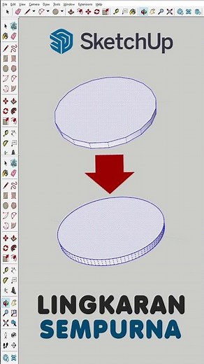 CARA MEMBUAT LINGKARAN SEMPURNA DI SKETCHUP
