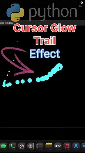 Python Cursor Glow Trail ✨ | Amazing Mouse Animation with Pygame