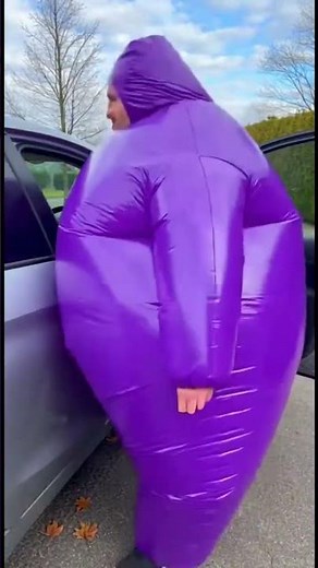 “Purple Inflatable Suit FAIL 😂 BOING BOING BOING!”