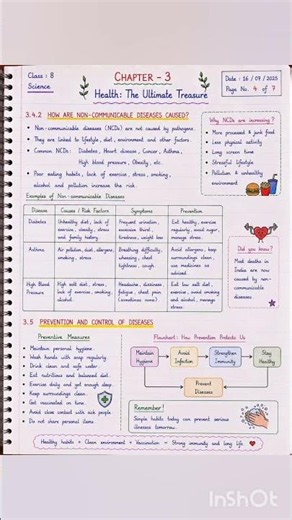 Class 8 Science Ch 3 Health Ultimate Treasure | Notes + Answers | CBSE 2026-27 🔥