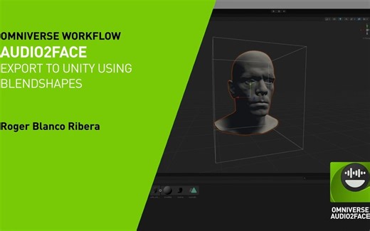 使用Omniverse Audio2Face功能为Unity创建Blendshapes动画