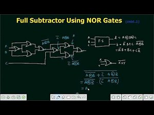 Full Subtractor using NOR Gates