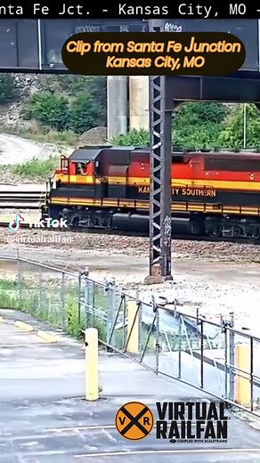 Clip from Santa Fe Junction, Kansas City, MO #trains #santafejunction #traintok #virtualrailfan #followtrains #kansascity #cpkc #virtualrailfan