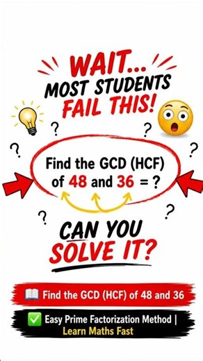 How to Find the GCD (HCF) | Prime Factorization Method #shorts