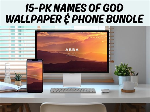 Names of God Wallpaper Bundle | 15 Christian Desktop & Phone Backgrounds | Nature Inspired Digital Download | Bible Verse Screensavers - Etsy