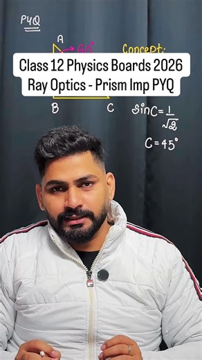 Sunil Jangra on Instagram: "RAY optics Prism Most Important previous years question"