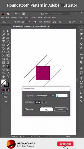 Make Your Own Houndstooth Pattern in Adobe Illustrator Fast #adobeillustrator #illustrator #tutorial
