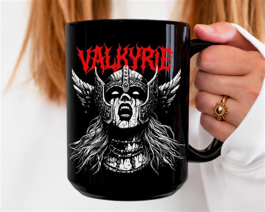 Valkyrie Coffee Mug, Norse Mythology, Occult Mug and Witchy Stuff, Goth Accessories for Spooky Season, Norse Pagan Aesthetic, Viking Gifts - Etsy