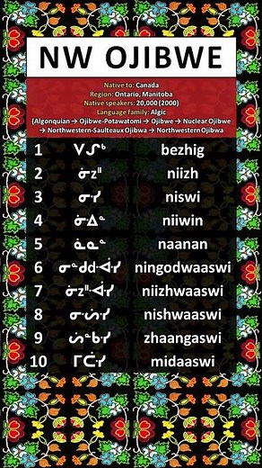 NUMBERS IN THE NORTHWESTERN OJIBWE LANGUAGE