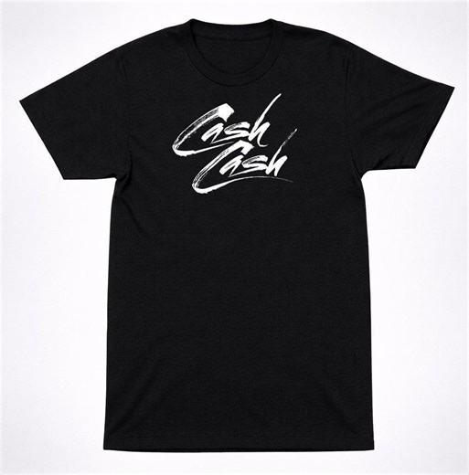 Cash Cash Logo EDM T-shirt: Minimalist Brush Script, Festival Band Tee | Soft Cotton, Unisex Fit | Dance Music Apparel - Etsy