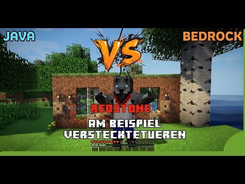 Minecraft Tutorial (Difference between Redstone, Java and Bedrock [e.g., hidden doors]) @ 2025