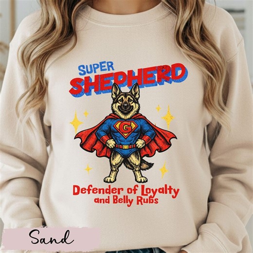 German Shepherd Superhero Shirt, Vintage Comic Style Dog Tee, Funny Heroic Puppy Graphic Sweatshirt, Gifts for Dog Lovers - Etsy