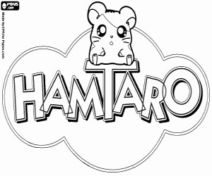 Hamtaro logo coloring page printable game
