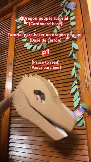 Dragon puppet (cardboard base) tutorial!
