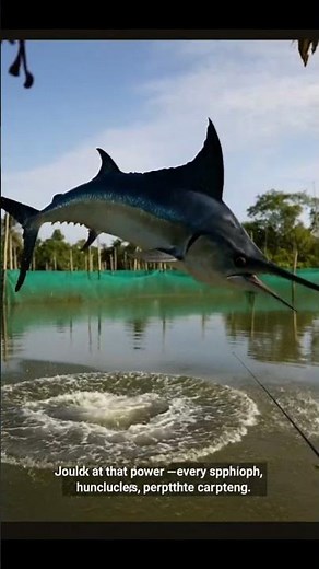 Giant Marlin Jumps Out of Nowhere! 😱🔥 Hyper Realistic Shot” #marlin #fishing