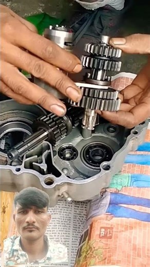 ""Hero splendor pro Gearbox fitting# gear⚒️