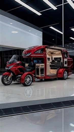 Honda Just Changed Touring FOREVER! 😱 2026 Gold Wing ELECTRIC Trike Camper Revealed Premium Red Colour ❤️ Description The touring world will NEVER be the same. Honda has just unleashed what might be the most insane motorcycle concept ever imagined — the 2026 Honda Gold Wing Electric Tricycle Camper. ⚡ Fully electric 🏕️ Built-in camper 🛞 Ultra-stable trike platform 🤯 Luxury touring meets EV future Is this the end of gas-powered touring bikes? Is Honda secretly targeting Tesla and RVs at the s