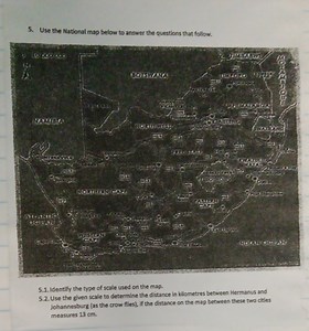 5. Use the National map below to answer the questions that foll... | Filo